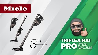 Miele Triflex HX1 Pro Cordless Bagless Stick Vacuum Cleaner Review amp Demo  Vacuum Warehouse [upl. by Aniretake721]