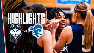 HIGHLIGHTS  9 UConn Womens Basketball at Seton Hall [upl. by Yde340]