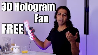 Free 3D Hologram LED Fan  Unboxing [upl. by Yrrep]