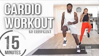 15 Minute Full Body Cardio Workout No Equipment [upl. by Wise]