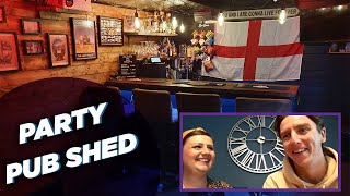 Family DIY Pub Shed  Party Log Cabin Bar  Dunster House TV [upl. by Atnomed872]