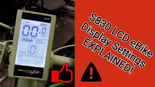 S830 eBike LCD Display Setup Explained [upl. by Anircam]