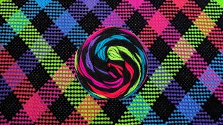 colorpooling crochet How To Crochet Granny Square Color Pooling With Red Heart Neon Stripes [upl. by Aicilihp262]