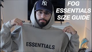 FEAR OF GOD ESSENTIALS SIZE GUIDE AND FIT [upl. by Atirehgram]