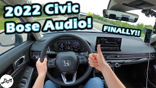 2022 Honda Civic – Bose 12speaker Sound System Review [upl. by Ahtelra829]