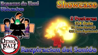 Demon Fall Showcase Respiracion del Sonido Ubicacion Esposas Roblox [upl. by Gnud]