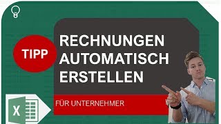 Rechnungen automatisch in Excel erstellen für Selbstständige I Excelpedia [upl. by Libbey199]