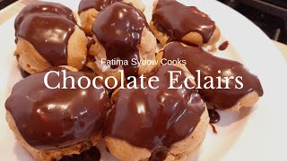 HOW TO MAKE CHOCOLATE ECLAIRS [upl. by Aihk]