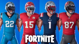 Fortnite  All NFL Skins From 2020 NFL Gridiron Gang [upl. by Atinus]