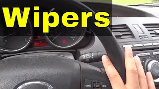 How To Use Windshield Wipers In A CarDriving Tutorial [upl. by Narah]