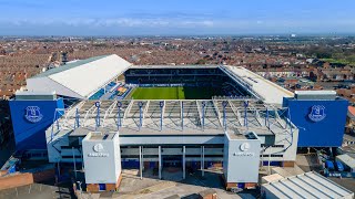 Everton FC  Goodison Park Stadium  Aerial Tour amp 360  4K Drone Footage [upl. by Oicam]