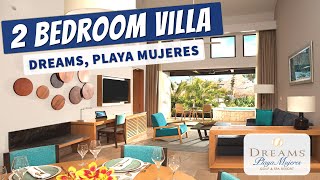 Preferred Club TwoBedroom Villa  Dreams Playa Mujeres Resort  Full Walkthrough Tour  4K [upl. by Omer]