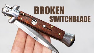 Italian Stiletto Switchblade Knife Restoration [upl. by Cowen461]