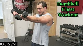 Intense 5 Minute Dumbbell Chest Workout [upl. by Balduin]