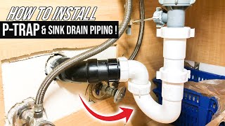 How To Install PTrap And Bathroom Sink Drain Piping  Easy Installation For Beginners [upl. by Aninnaig546]