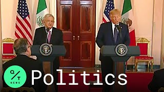 Trump Mexican President Andrés Manuel López Obrador Deliver Joint Statement [upl. by Pozzy]