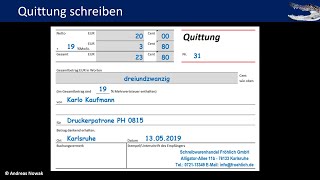 Quittung schreiben [upl. by Gnilyam]