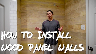 How to Install Wood Panel Walls Ep 29 [upl. by Zorah]