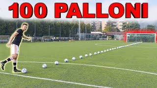 100 PALLONI CHALLENGE ASSURDA wFootwork Italia [upl. by Rogovy]