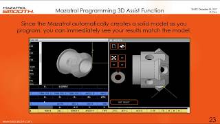 Addy Machinery  Mazak Mazatrol 3D Assist Programming [upl. by Binnings]