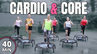 40 MIN Trampoline CARDIO Workout  JUMPSPORT Rebounder  Strength  Core [upl. by Blondy]