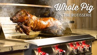 How to Roast a Whole Pig on the Blaze Professional Gas Grill Rotisserie  Recipe  BBQGuyscom [upl. by Eanil253]