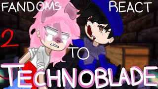 Fandoms React to Technoblade Part 210 [upl. by Namurt]