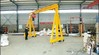 5 ton Mobile Gantry Crane for Workshop Lathe [upl. by Locke]