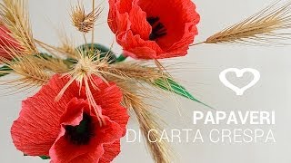 Tutorial Come realizzare dei papaveri di carta crespa  La Figurina [upl. by Dauf689]