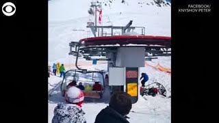 Georgia Ski Lift Failure Sends People Flying Into Air At Least 10 Injured [upl. by Esyned]