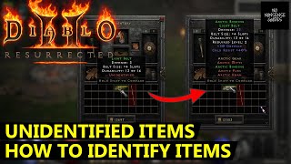 Diablo 2 Unidentified Items  How to Identify Items [upl. by Quickel145]