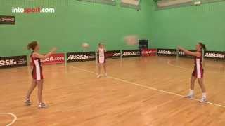 Netball 3 Point Passing Drill Catch and Release [upl. by Dolph]