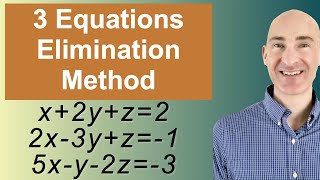 Solving Systems of 3 Equations Elimination [upl. by Semreh155]