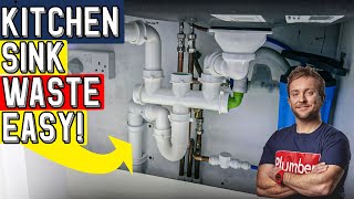 KITCHEN SINK WASTE  How To Install Step by Step [upl. by Amarette]