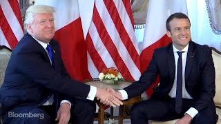 MacronTrump Handshake Under the Microscope [upl. by Mccurdy19]