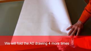 How to fold A0 drawing to A4 [upl. by Aical]