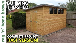 DIY Building A Shed From Scratch  Complete Project Fast Version [upl. by Rexferd]