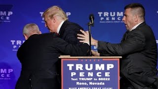 Donald Trump rushed off stage during rally in Nevada [upl. by Surdna]