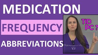 Medication Abbreviations FrequenciesOrders  Medical Terminology  Nursing NCLEX Review [upl. by Aneladdam]