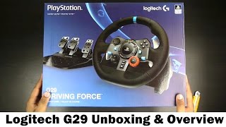 Logitech G29 Driving Force Racing Wheel  Unboxing amp Over [upl. by Esinej273]