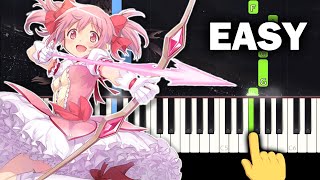 Madoka Magica OST  Sis Puella Magica  EASY Piano tutorial [upl. by Nnayt]