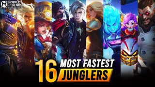 16 MOST FASTEST JUNGLERS IN MOBILE LEGENDS BANG BANG [upl. by Pillsbury726]