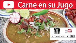 CARNE EN SU JUGO La ORIGINAL  Vicky Receta Facil [upl. by Bouley455]