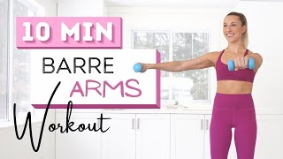 10 min BARRE ARMS WORKOUT  Toned Arms  Light Dumbbells [upl. by Miahc]