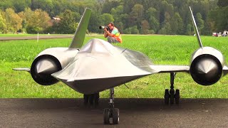 Amazing SR71 Blackbird Stealth RC Turbine Scale Model Jet with Afterburn [upl. by Anrahs]