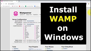 How to Download amp Install WAMP Server on Windows10 [upl. by Ennayr637]