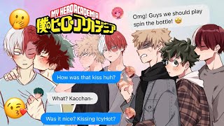 MHA SPIN THE BOTTLE  TodoBakuDeku  MHA Texting Story [upl. by Drusy782]