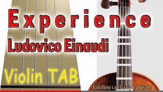 Experience  Ludovico Einaudi  Violin  Play Along Tab Tutorial [upl. by Silsby]