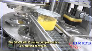 ORICS MR35 Rotary yogurt Cup filling and Sealing machine Pudding and Toppings [upl. by Eihtak]