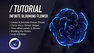 C4D TUTORIAL  Infinite Blooming Flower Cinema 4D [upl. by Tera]